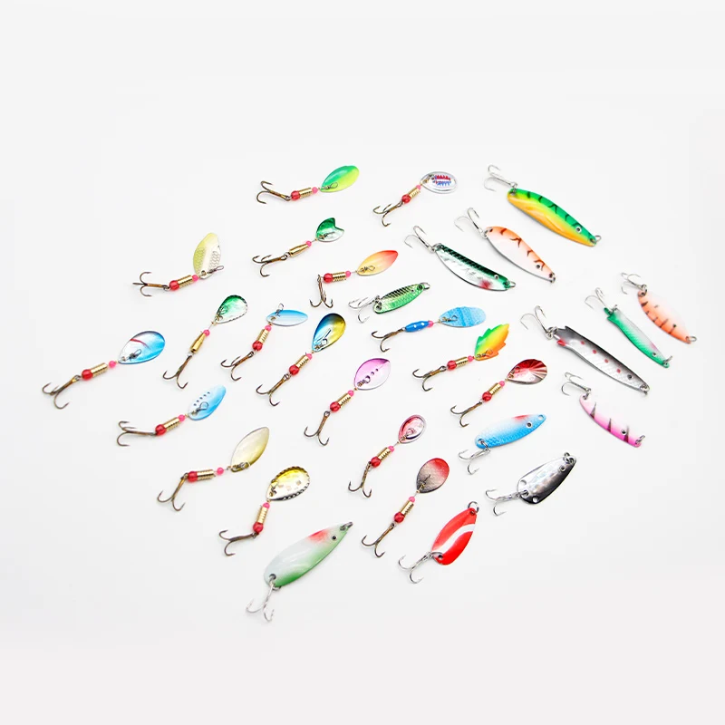 

good spoon lure set metal spoon fishing lure 30 pcs fishing lures spoons set