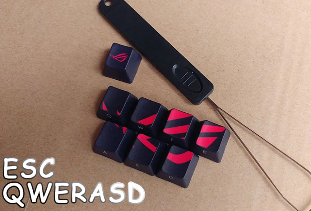 8 шт. ROG сублимационная крышка ключа PBT s OEM ESC QWERASD для переключателя Cherry Mx