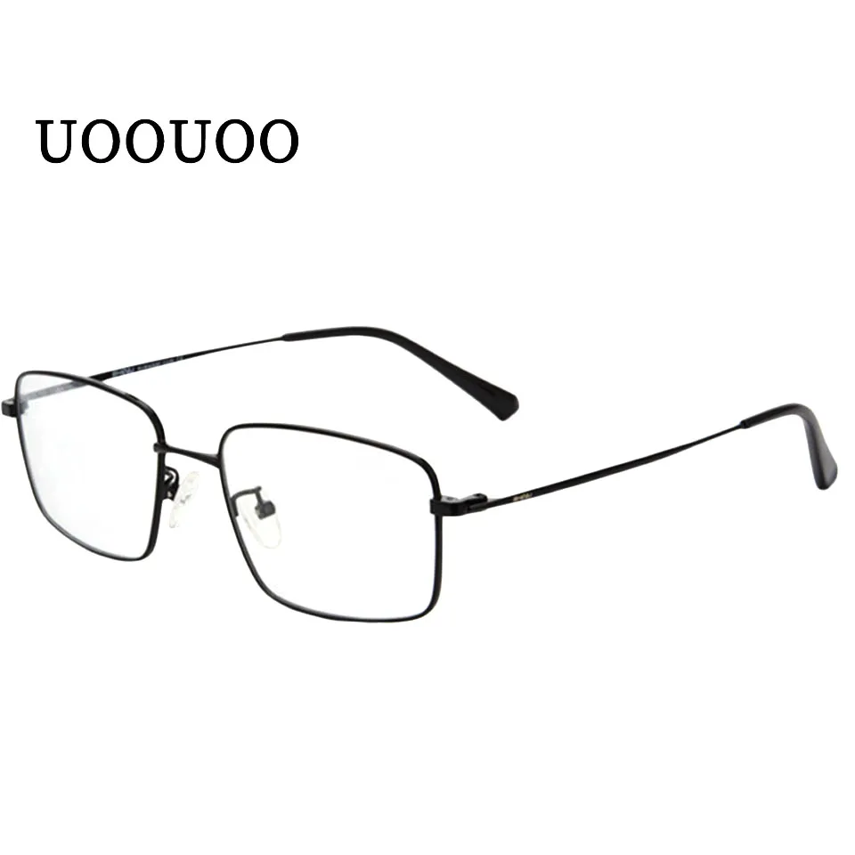 Анти синий светильник квадратные металлические очки Мужские Рецептурные для