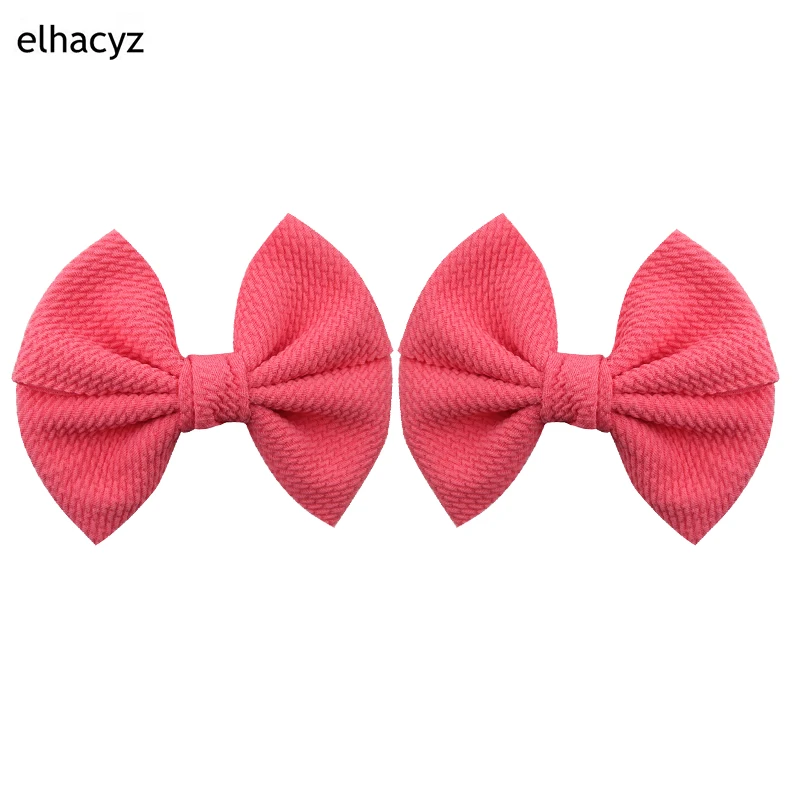 

2pcs/set 5Inch Big Waffle Bow Hair Clips Handmade Hairpins For Girls Boutique Kids Headwear Fabric Bow Children Hair Accessories