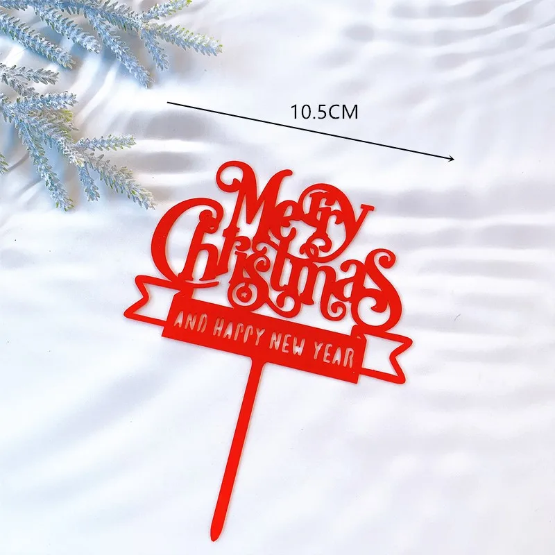 Новинка счастливая фотография золотой красный акриловый Санта Клаус для детей