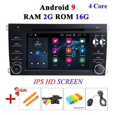 DSP ips 2 Din Android 9,0 автомобильный DVD мультимедийный плеер gps навигация для Porsche Cayenne 2003-2010 радио fm стерео головное устройство obd2 - Цвет: 2G 16G IPS