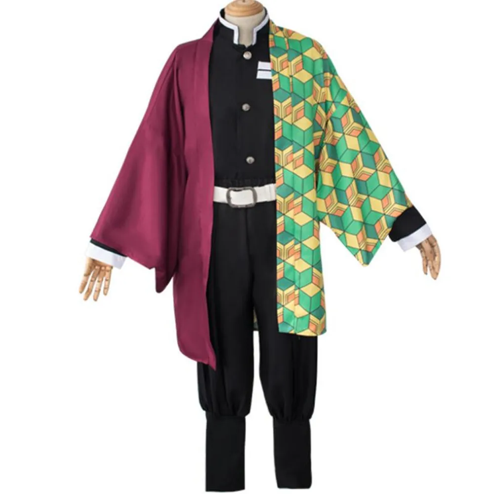 Anime Kimono Cosplay Demon Slayer Tomioka Giyuu Costume Kimetsu no Yaiba Men Adult Kids Uniform
