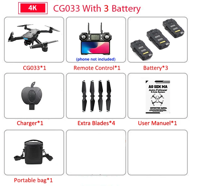 3b BAG CG033 бесщеточный FPV Квадрокоптер с 4K UHD Wifi Gimbal камера RC вертолет складной Дрон gps Дрон детский подарок VS F11 ZEN K1 - Цвет: 3b BAG