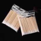 100 шт., деревянные ватные палочки для наращивания ресниц