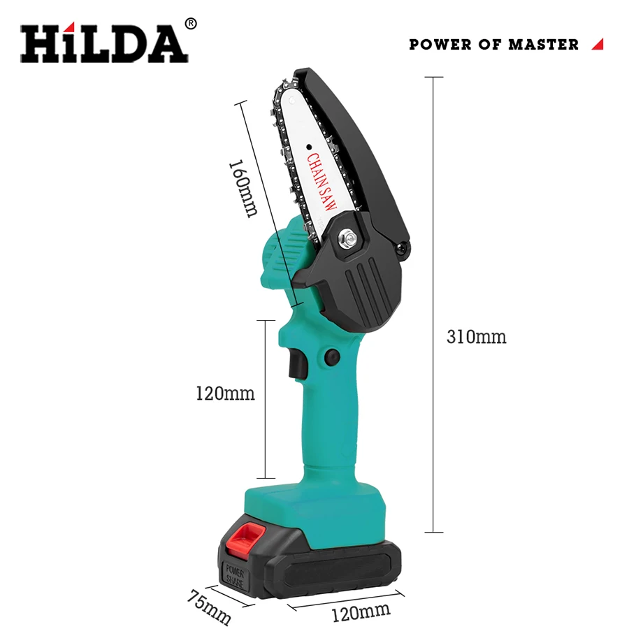 Электрическая цепная пила 4 дюйма/6 дюймов литиевая батарея мини-инструмент для
