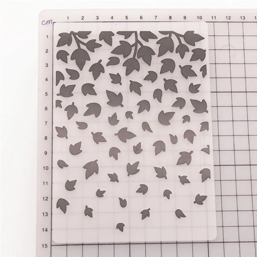 Листья под дождем бумажной папки для тиснения Пластик Скрапбукинг DIY шаблон Fondant