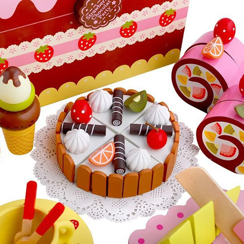 

DIY Cake Box Wooden House Toy Handmade Educational Miniature Dollhouse Toys for Kids Christmas Holiday Birthday Gifts
