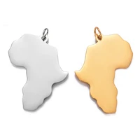 10pcslot stainless steel blank africa map charms pendant for blank id tag mirror polished map charms jewelry wholesale