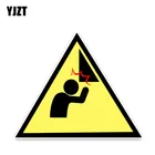 YJZT уникальный Предупреждение ющий знак 14*17 см, наклейки на автомобиль, аксессуары C30-0268