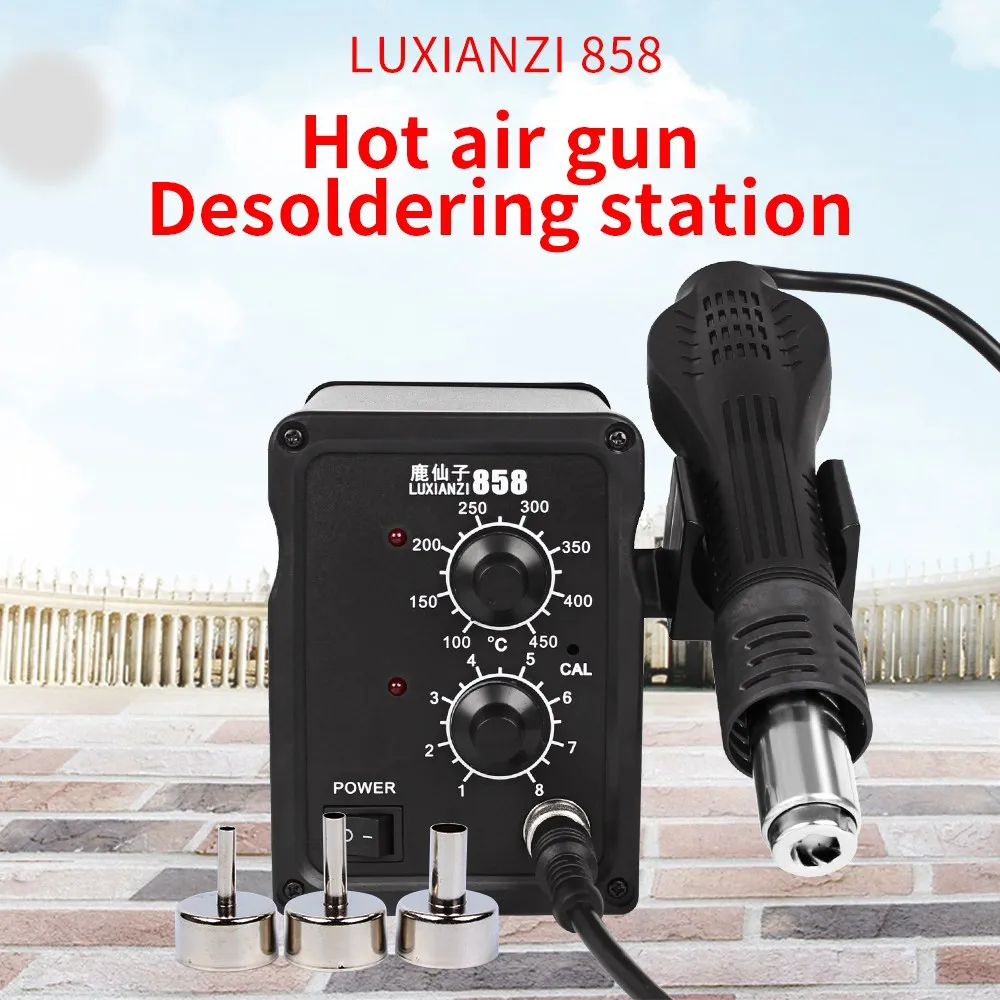 LUXIANZI Hot Air Gun Soldering Station LCD Digital Display Welding Rework Quick Heat Smart Cooling For BGA PCB IC Repair | Инструменты