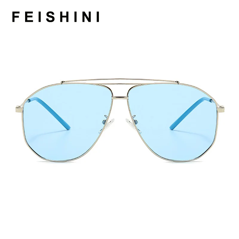 Женские и мужские солнцезащитные очки FEISHINI фирменный дизайн Ретро стиль