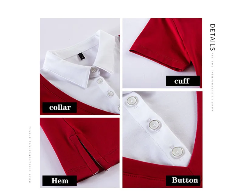 

2020 Summer Spliced fake two polo shirts Women's short sleeve polos shirts cotton casual womens solid color fashion lady tops