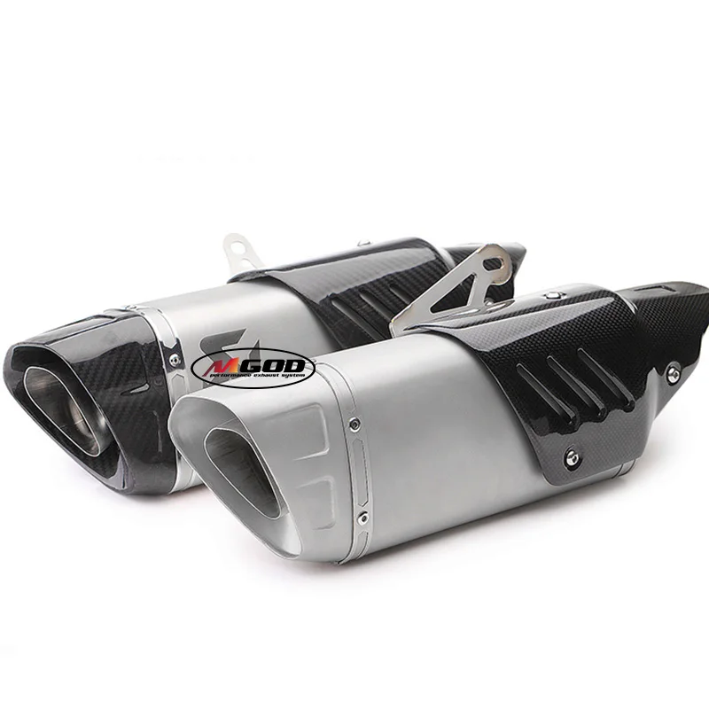 51 мм Универсальный Akrapovic moto rcycle выхлопной Escape углеродное волокно тепловой щит