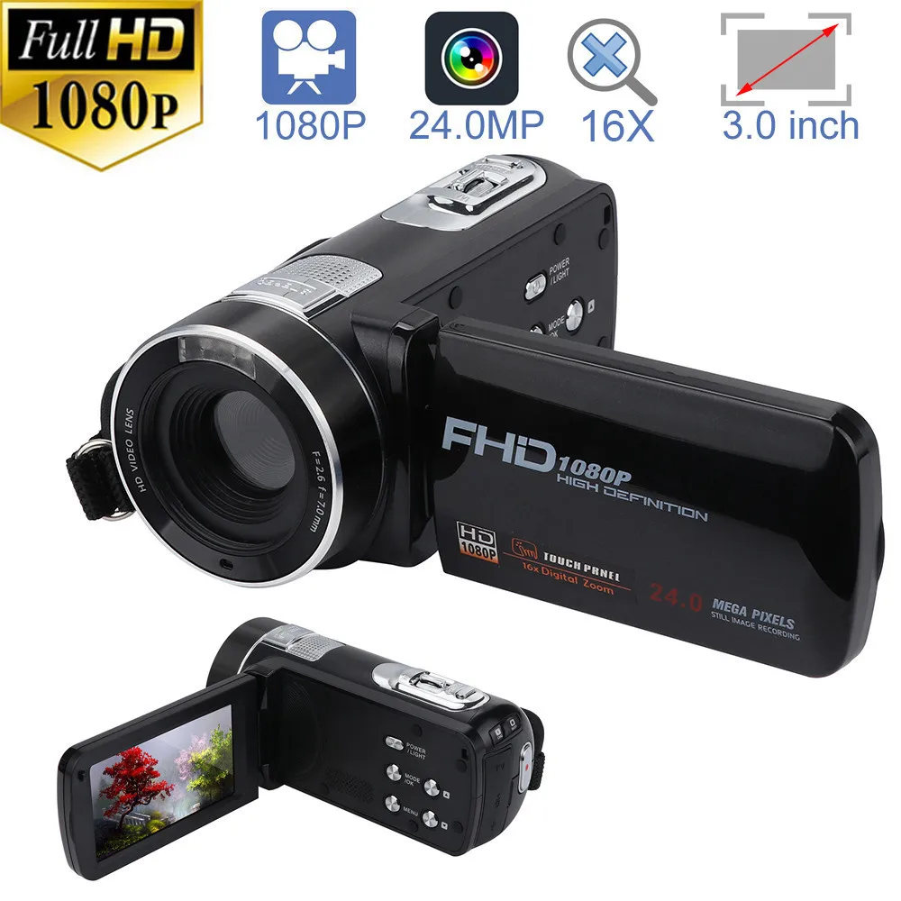 Видеокамера HD 1080P 3 0 МП 16X цифровая камера с зумом функция ночного видения пауза