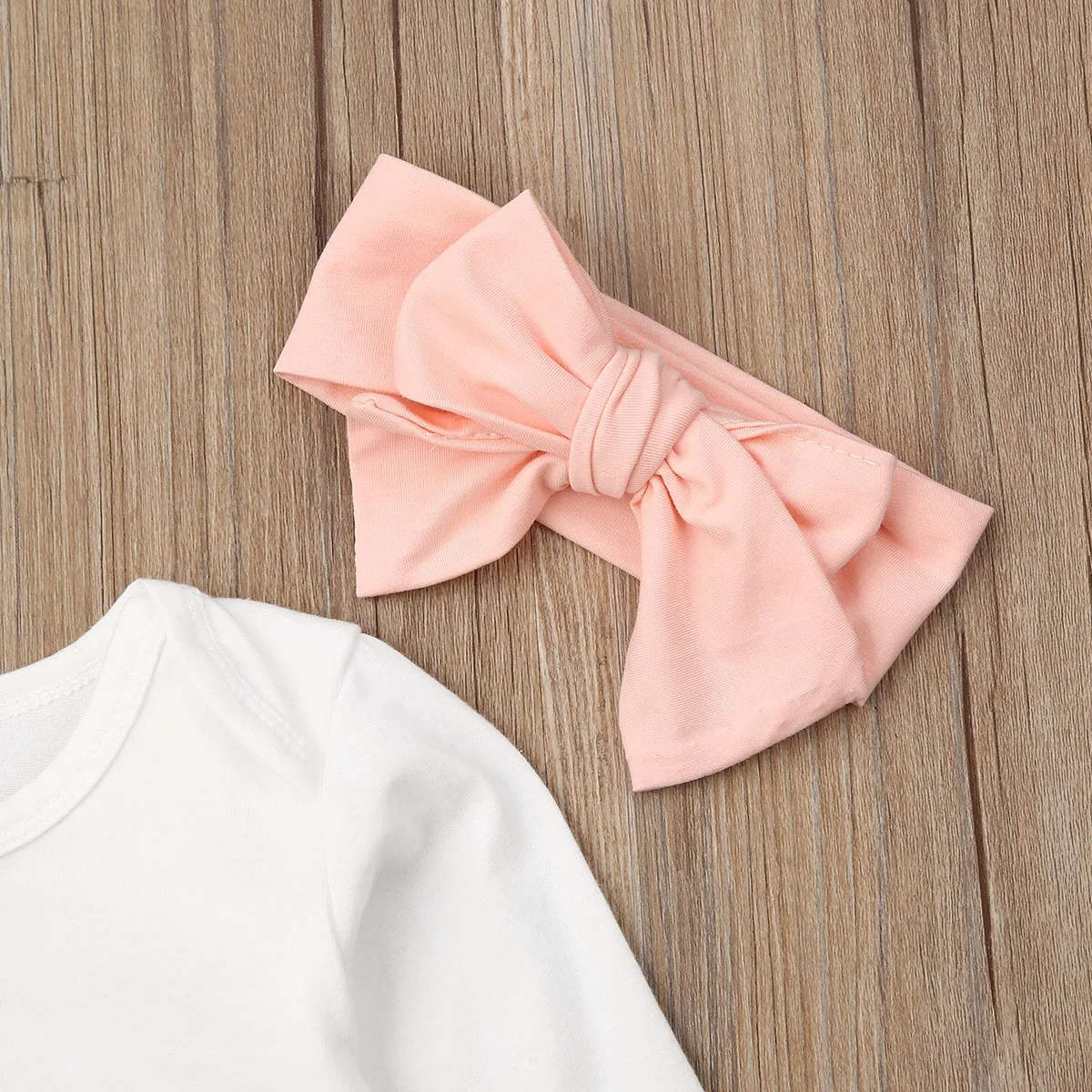 Милая одежда для малышей девочек детская Длинные рукава белый комбинезон с