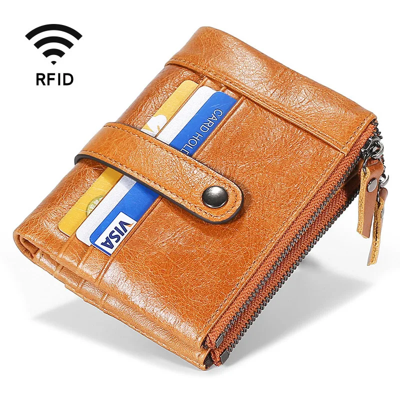 Мужской кошелек из натуральной кожи RFID много карт кредитный держатель для Ретро