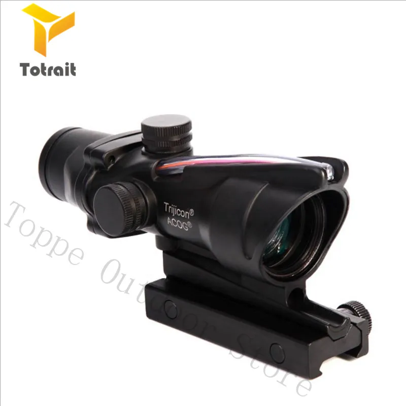 Голографический топорч ACOG 4X32 прицел с раковиной из натурального волокна и