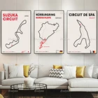 Гоночный трек nюрбургринг нордшлейф цепь спа сузука японский гоночный постер F1 трек домашний декор холст настенные художественные принты подарок