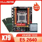 Комплект материнской платы Kllisre X79 с чипсетом Intel Xeon E5 2640 LGA 2011 4 шт. x 4 ГБ = 16 Гб 1333 DDR3 память ECC REG