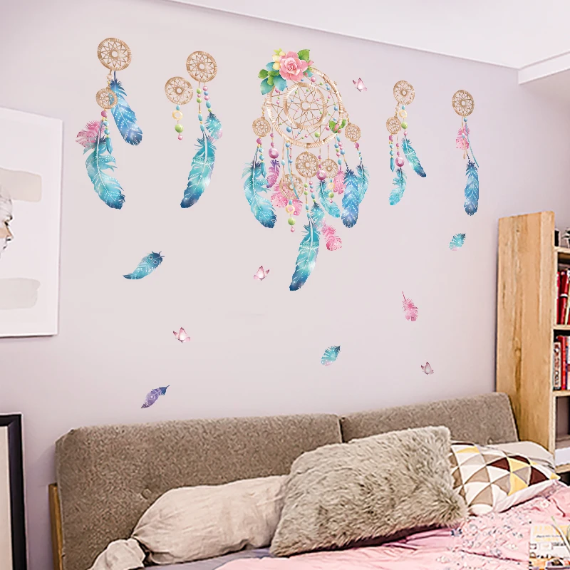 Съемные Ловец снов на стену наклейки для гостиной спальни двери самоклеющиеся DIY