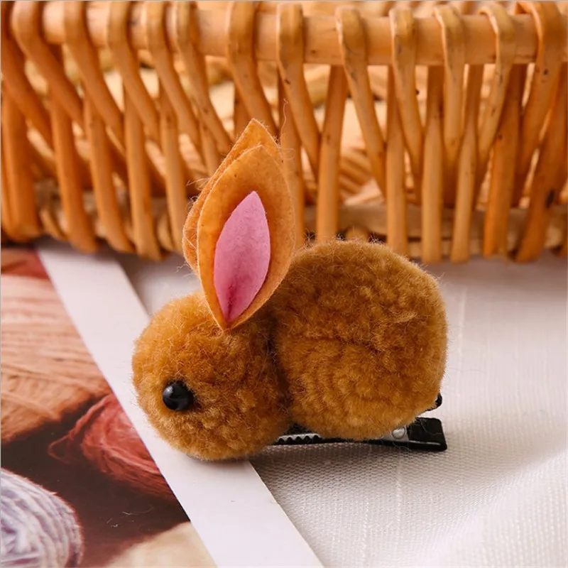 Корейские заколки для волос принцессы милый кролик эластичные резинки зимние