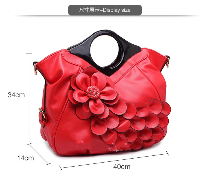 

Women New Fashion Large Capacity Flowers Tote National Style Handbags Shoulder Bag Crossbody Bag Dress Party Club Wedding Bag