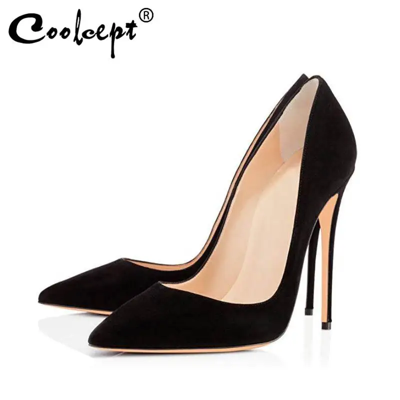 

Coolcept Plus Size 35-45 8 Color Ladies Pumps New Spring High Heel Shoes Women Pointed Toe Sexy Nightclub Party Footwear