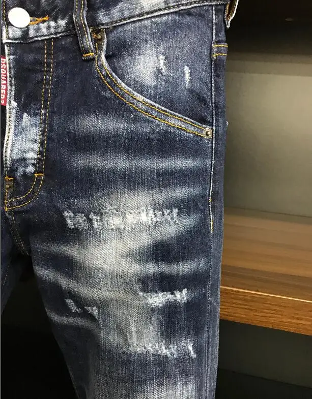 Authentic Classic Dsquared2 Men  Jeans Pencil Pants Party Casual Pants Streetwear 2021 Denim Male Clothing 9818