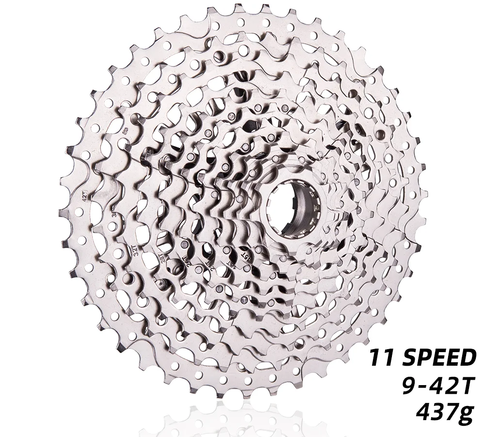 

MTB 11 Speed 9-42T Cassette XD Sprocket Lightweight Silver 9-42 Steel Cassette 11s compatible 11speed GX M7000 M6000 k7