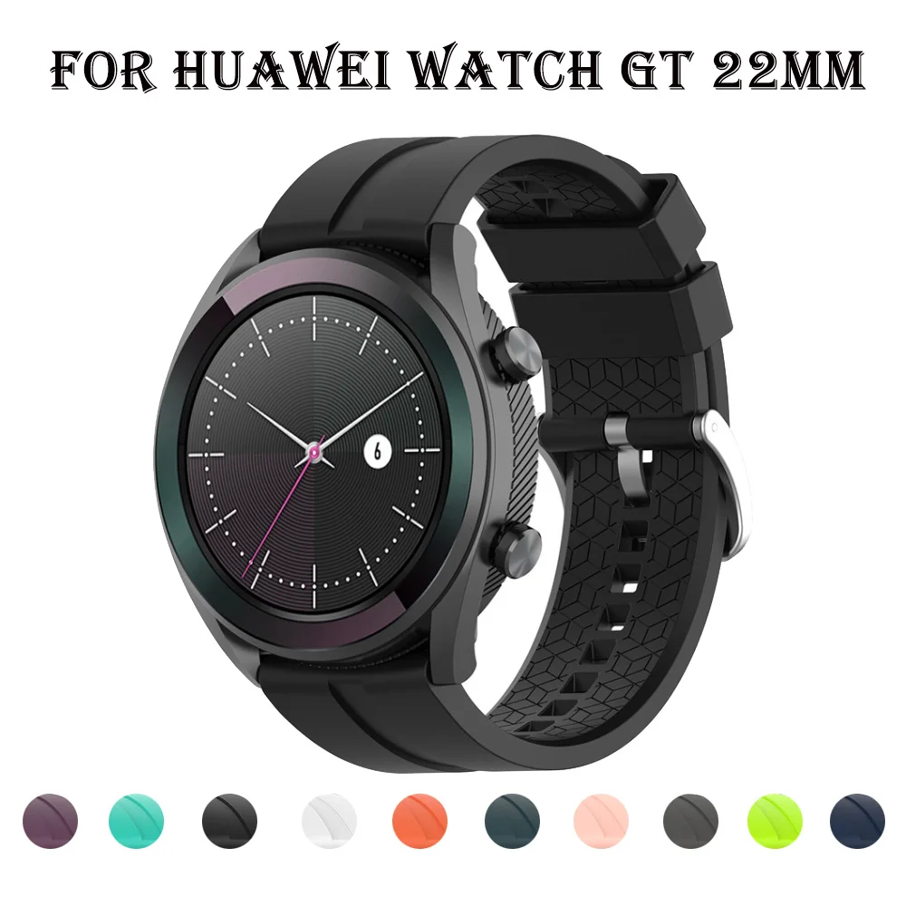 Ремешок для часов Huawei watch GT 2 мягкий силиконовый браслет samsung galaxy Watch 46 мм gear S3 Frontier