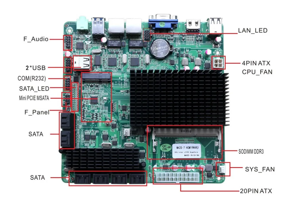 HCiPC J1900 6Bay NAS PC, J1900 NAS BareBone, 6Bay NAD HDD корпус, 6 шт 3,5 или 2,5 дюймов HDD, NAS компьютер