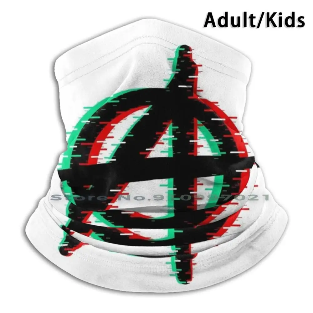

Anarchy Glitch Scarf Mask Neck Warmer Face Wraps Foulard Bandana Mascarillas Anarchy Antifa Antifa Anarchist Anarchist