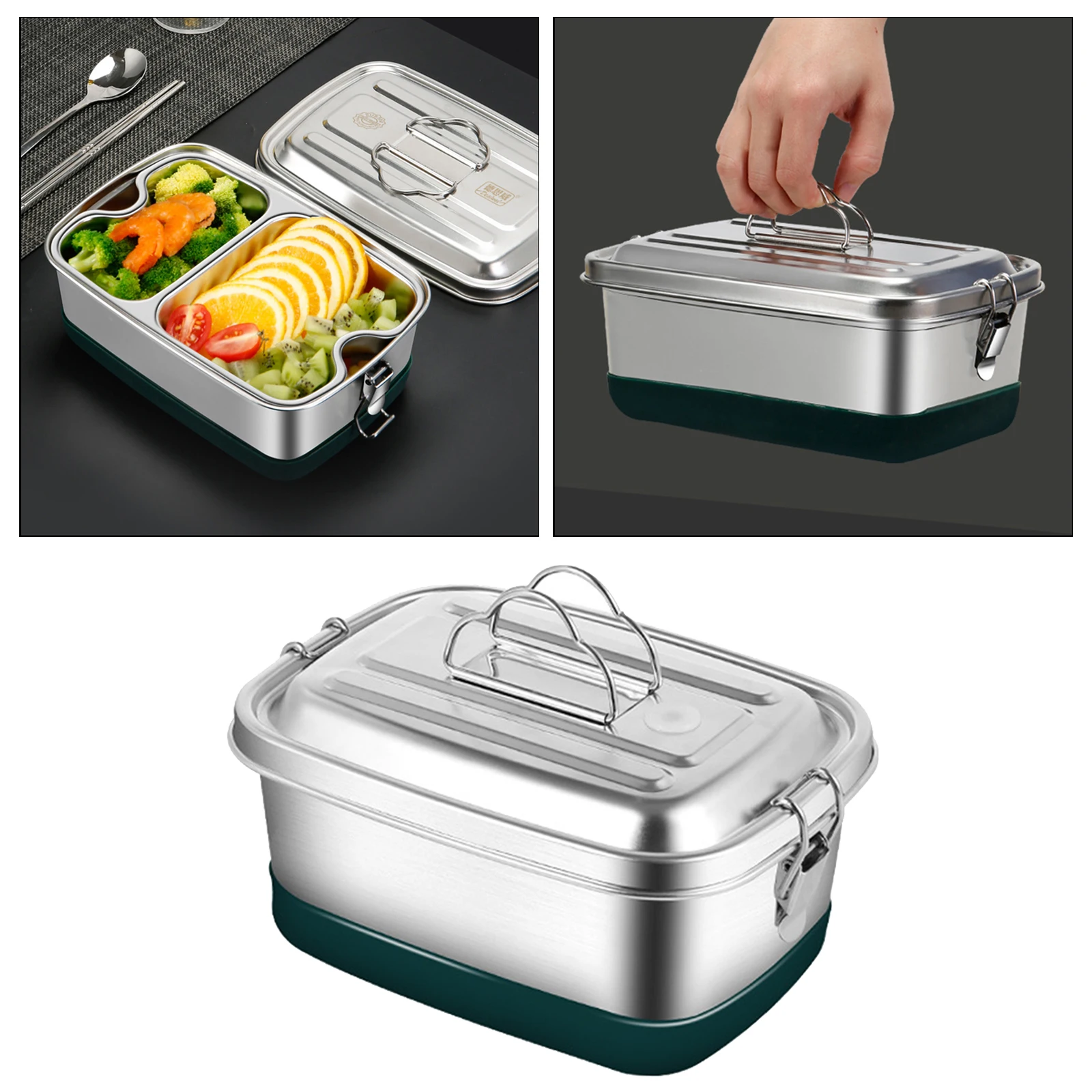 

Sandwich School Office For Kids Adults Lunch Box Bento Food Container Large Capacity Portable Stainless Steel Leakproof