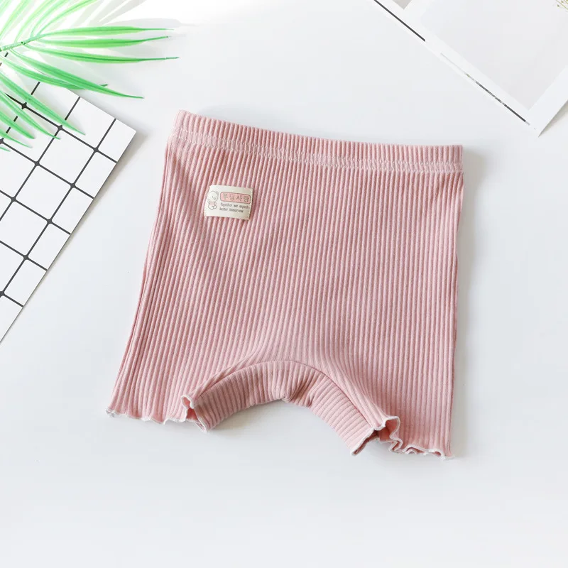 

Детская одежда в Корейском стиле для девочек Безопасность нижнее белье шорты; Хлопковые леггинсы с узором из 3-8years полосатые брюки; Эластичн...