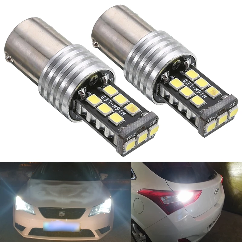 2 шт. 1156 P21W BA15S 7506 R5W R10W 2835 светодиодный авто DRL дальнего света для SEAT LEON 3 MK3 Alhambra