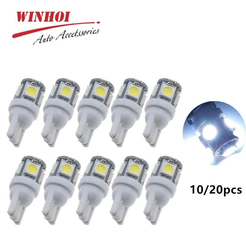 Супер яркий T10 светодиодный Canbus W5W 5050 5SMD 194 168 автомобильный боковой клиновидный