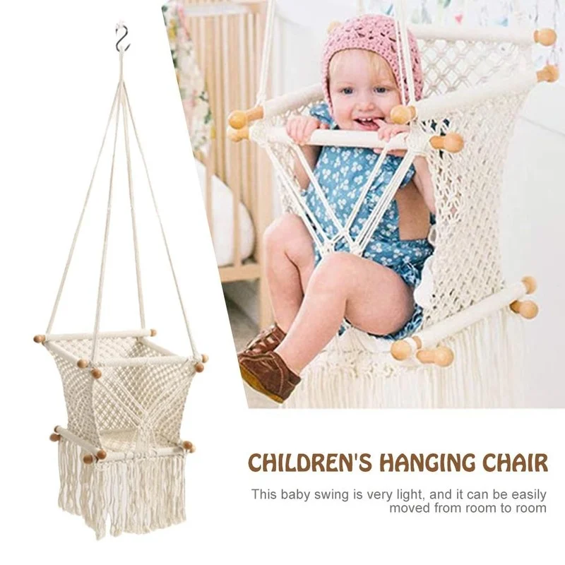 Outdoor Baby Hanging Swing Children's Hammock Chair Fun Activities Swing Safety Children's Toys Baby Room Seat Decoration