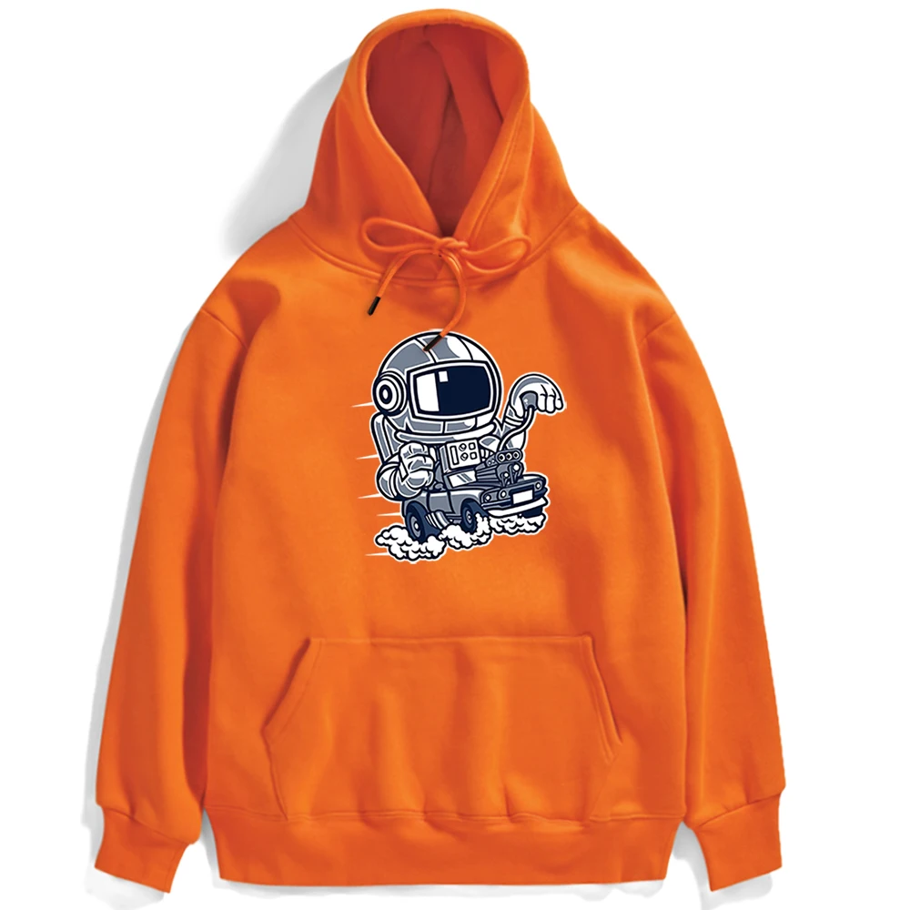 

Driving Astronaut Print Streetwear Women Cartoons Comics Hoodies Harajuku Loose Clothing Autumn Pullover Hoodie Fashion