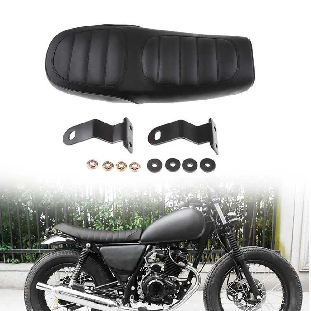 Мотоциклетная седельная Подушка 63 см в винтажном стиле ретро (черный) |