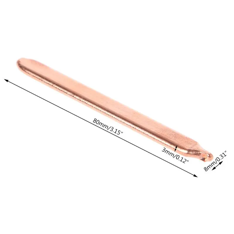 

80/130/170/220/300mm Pure Copper Tube Flat Heatsink Cooler For Laptop Notebook QXNF