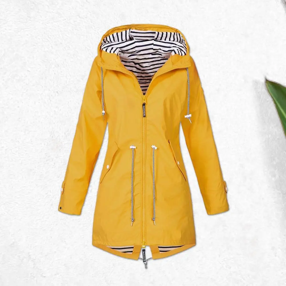 

Women's Rain Jacket Outdoor Protection Windproof Rain Coat Wind Protect Coat Ladies Casual Clothing Warm Top
