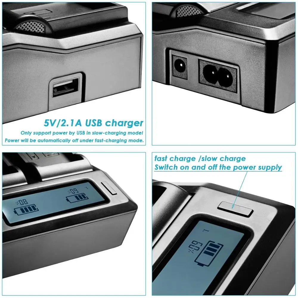 Аккумуляторная батарея 2650 мАч LP-E6 LP E6 E6N + быстрое зарядное устройство с