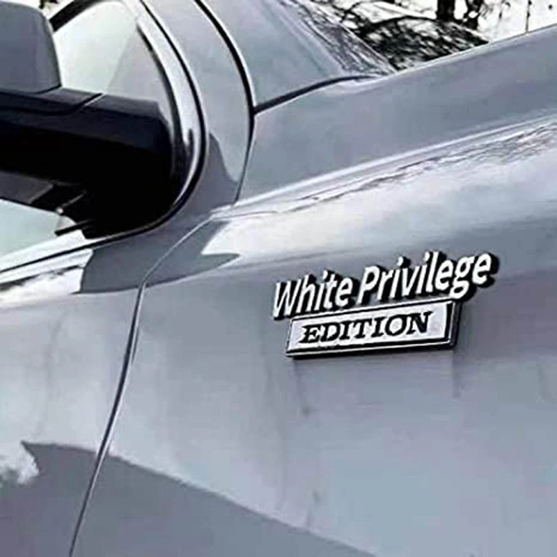 

Automobile Metal Leaf Plate White Privilege EDITION Modified Body Badge Label-4 Styles 10.6*3.2cm Car 3D Metal Sticker New 1pc