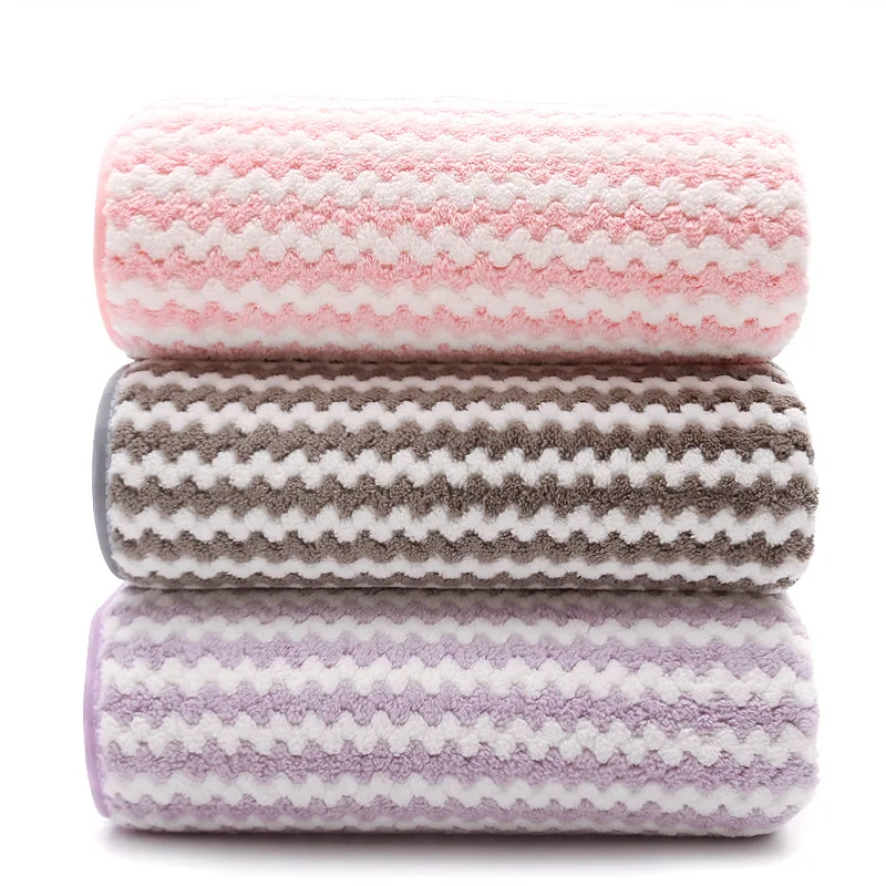 Банные полотенца быстросохнущие красивые из микрофибры кораллового флиса