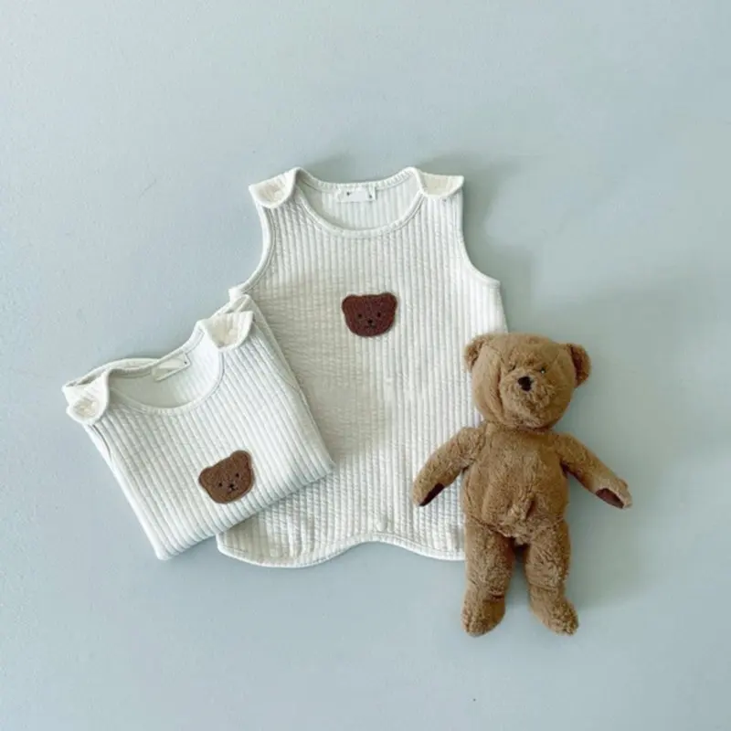 

EnkeliBB Baby Spring Summer Sleep Bag Cute Bear Pattern Sleeveless Sleep Romper