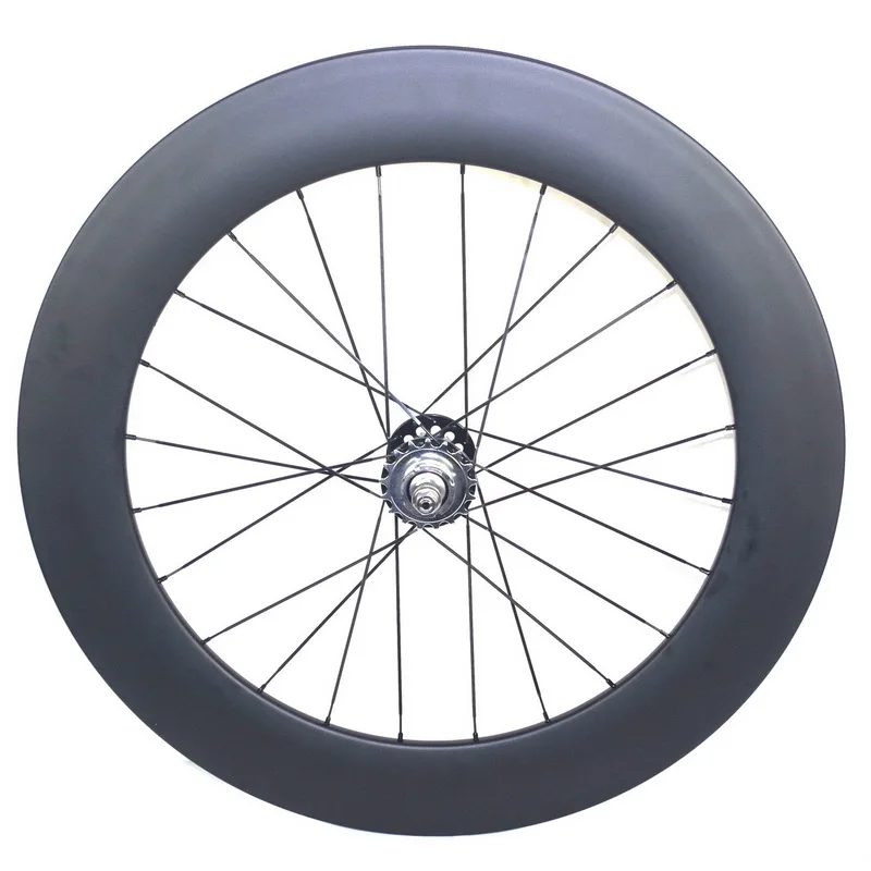 Fixed gear Карбон колеса углерода трек колеса 88 мм Глубина 23 мм ширина без свободного хода, одна скорость карбоновые трубчатый или довод