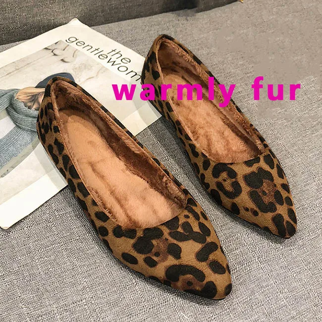 EAGSITY Suede Leopard Women Ballet Flats Shoes Brown Slip on Pointed Toe Comfortable skid Resistance Casual Dance Party Work | Обувь