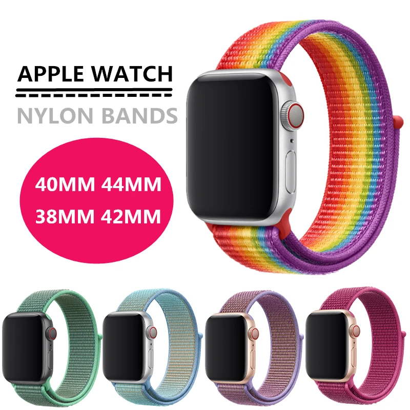 Ремешок для часов спортивный из дышащего нейлона Apple Watch 1/2/3/4/5 38/40/42/44