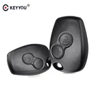 KEYYOU 20X новый 2 кнопки корпус автомобильного ключа дистанционного управления Fob чехол для Renault Dacia Modus Clio 3 Twingo Kangoo 2 без лезвия